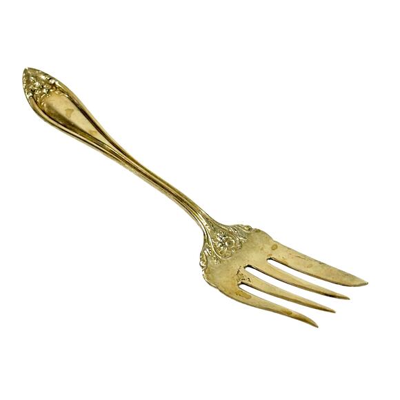 Antique Silver Cold Meat fork Greylock pattern circa 1910 by 1881 Wm Rogers - Picture 1 of 7